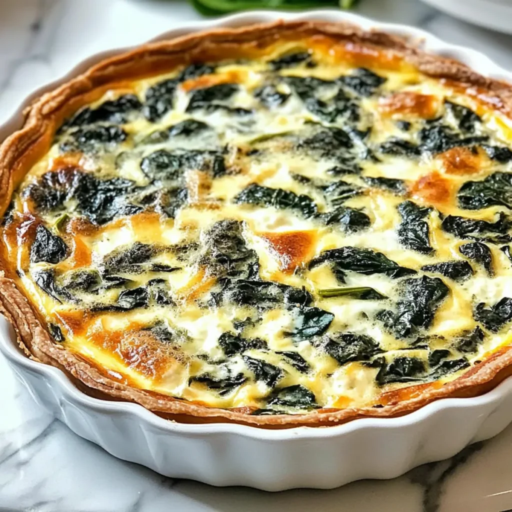 Cottage Cheese Spinach Crustless Quiche