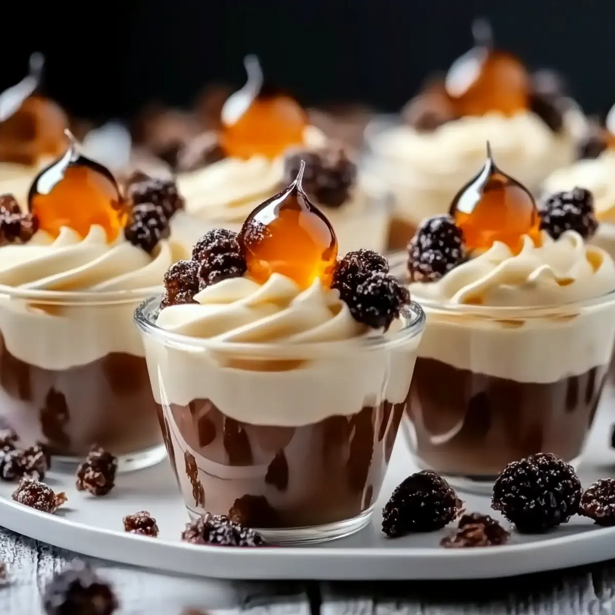 Delicious New Year Vanilla Cream Dessert Cups