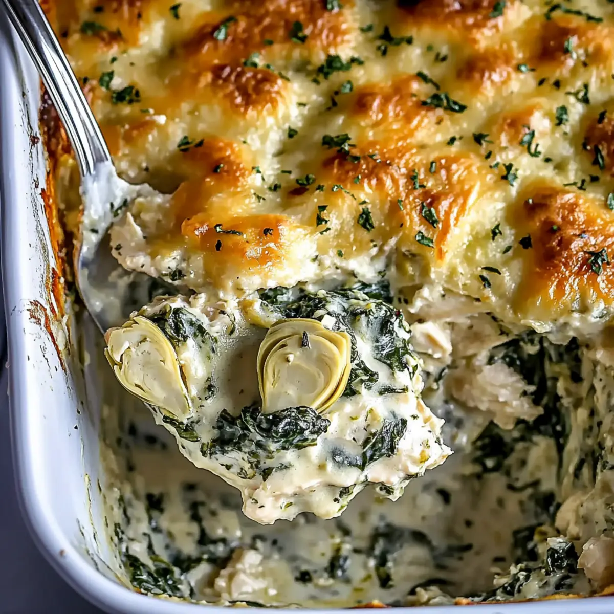 Delicious Chicken and Spinach Casserole with Artichokes Recipe
