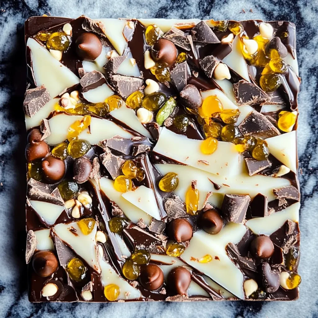 New Year Midnight Chocolate Bark