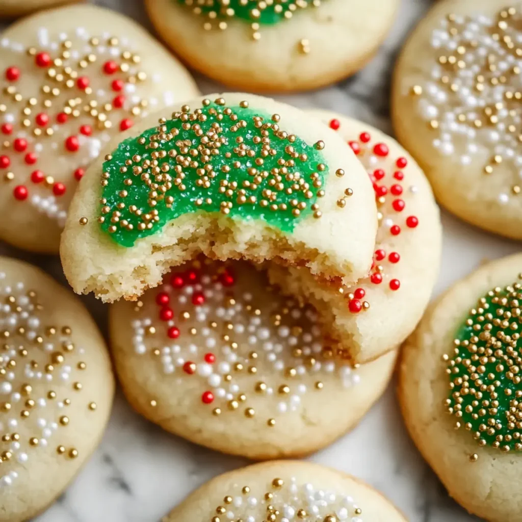 Delicious New Year Gold Sprinkle Sugar Cookies