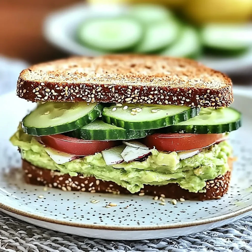 Loaded Cucumber Avocado Sandwich