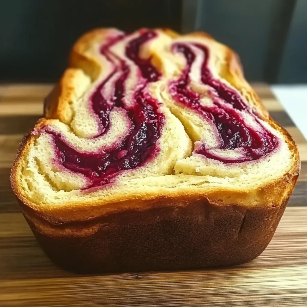 Raspberry Swirl Brioche Loaf