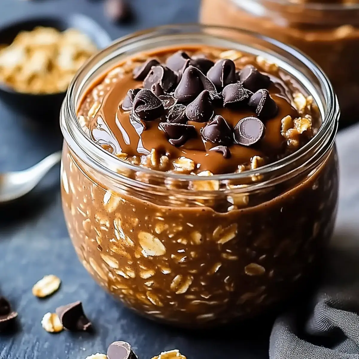 Chocolate Peanut Butter Overnight Oats