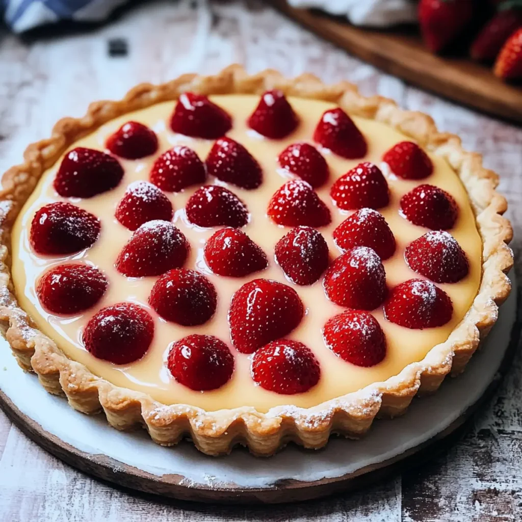 Delicious French Strawberry Tart Recipe with Crème Pâtissière