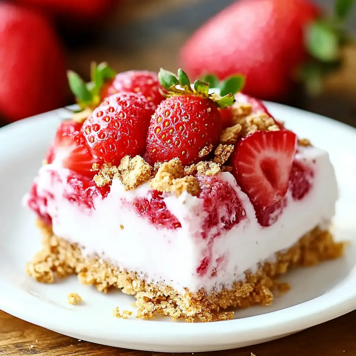 Delicious Frozen Strawberry Dessert with Graham Cracker Crust