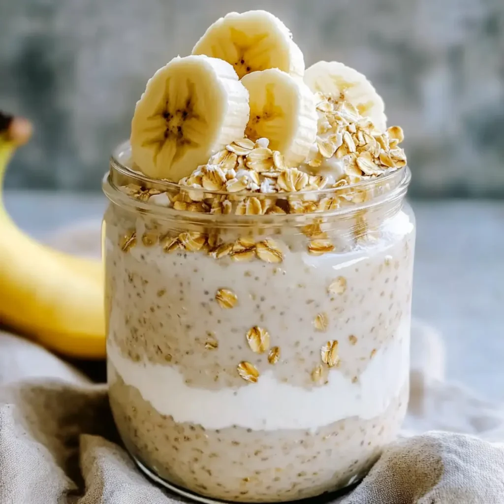 Banana Cream Pie Protein Overnight Oats