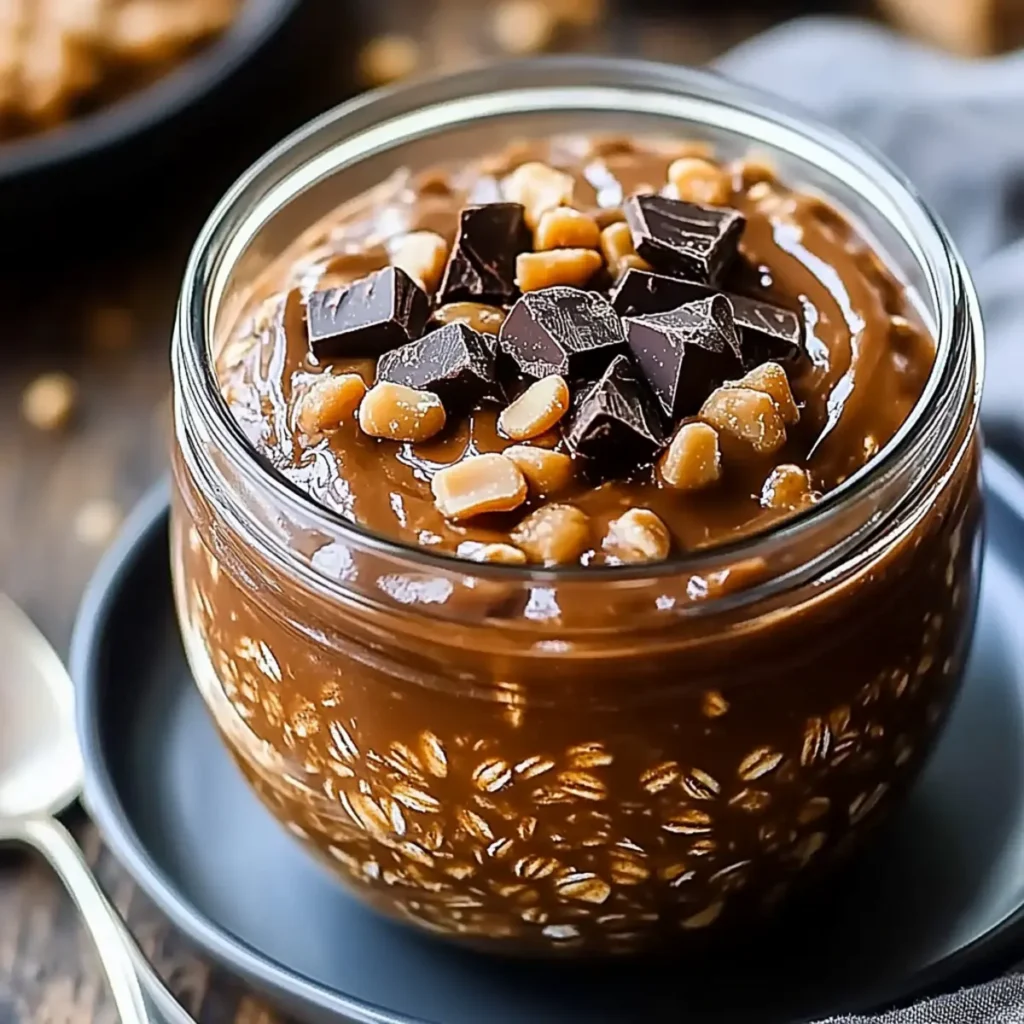 Chocolate Peanut Butter Overnight Oats