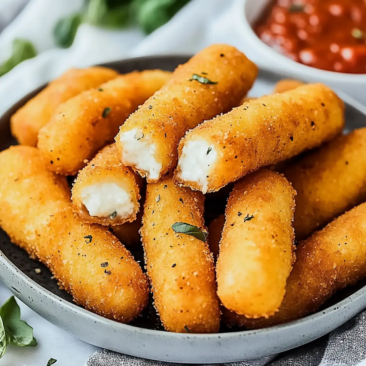 Irresistible Homemade Mozzarella Sticks Recipe with Marinara Sauce
