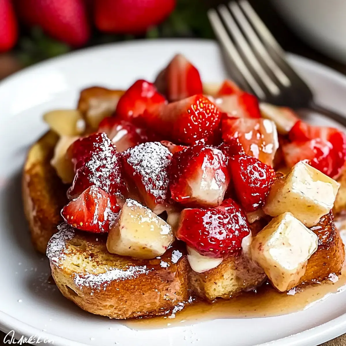 Slow Cooker Strawberry French Toast Casserole