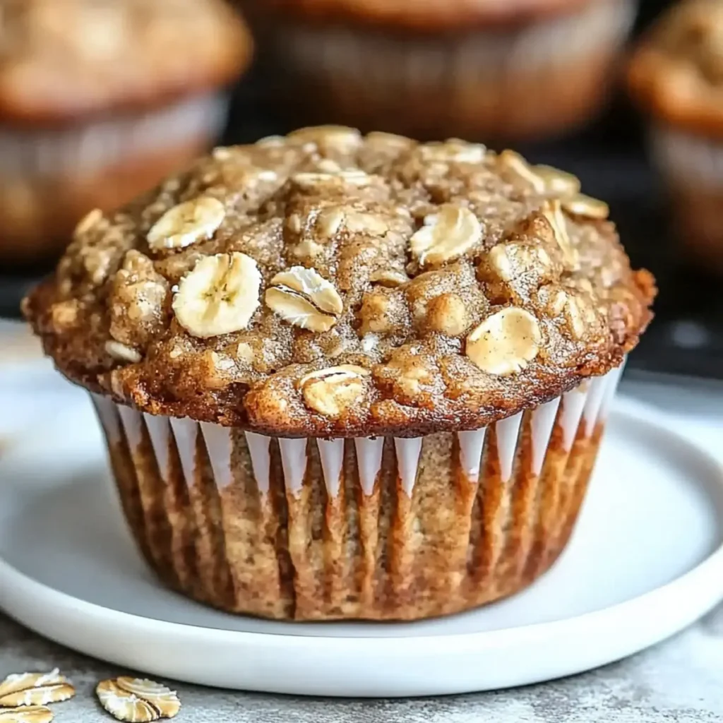 Healthy Banana Oatmeal Muffins