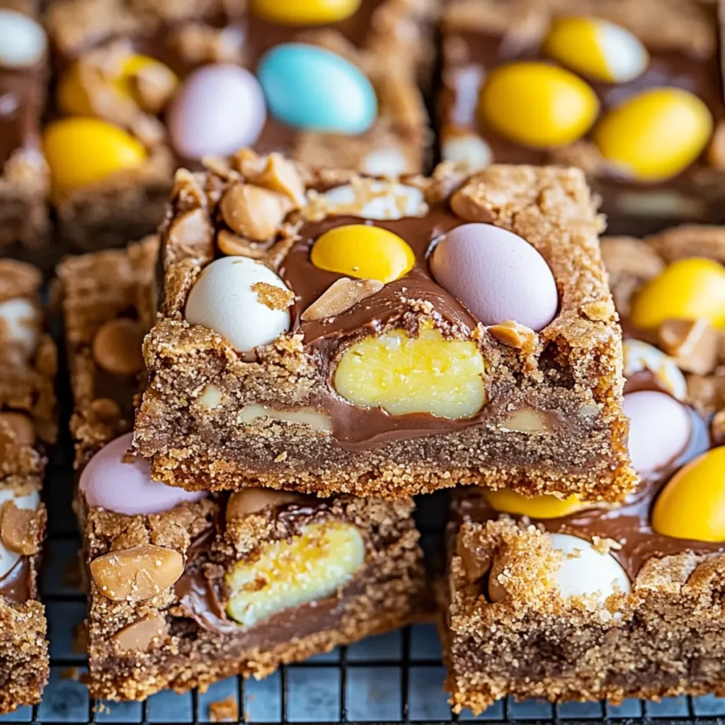 Cadbury Egg Cookie Bars