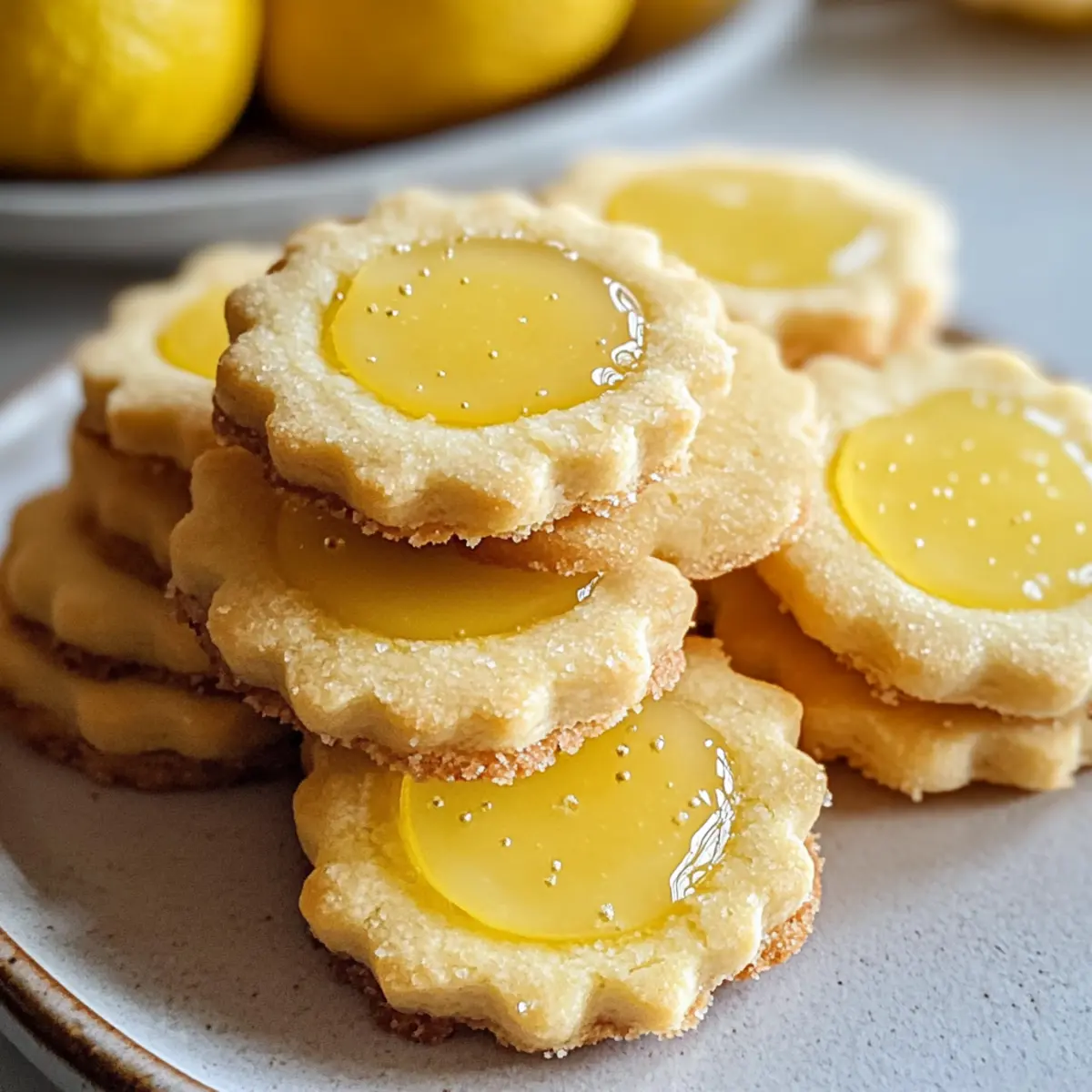Vegan Lemon Curd Shortbread Cookies