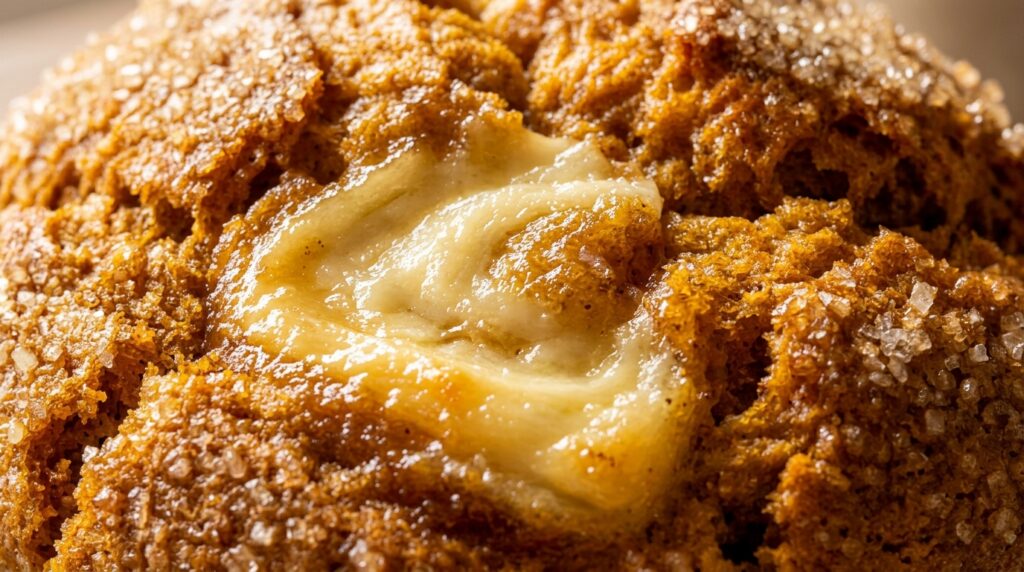 Bakery-style spiced pumpkin muffin with sweet vanilla cream cheese swirl and crunchy roasted pepitas